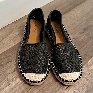 NWOT Bamboo Black Woven Espadrille